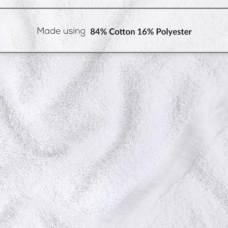GOLD TEXTILES 12 White Economy Bath Towels Bulk (24x48 Inch) Cotton Blend for Softness-Commercial Grade Easy Care - Image 4